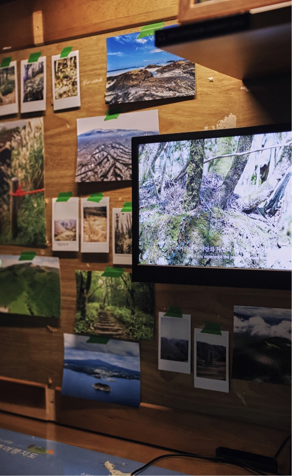 Exhibitions that awaken ecological sensibilities Eoseungsaeng Oreum, walking through nature @innisfree jeju house 어승생오름, 자연을 걷다 展 @이니스프리 제주하우스 24_112_04_da3_02