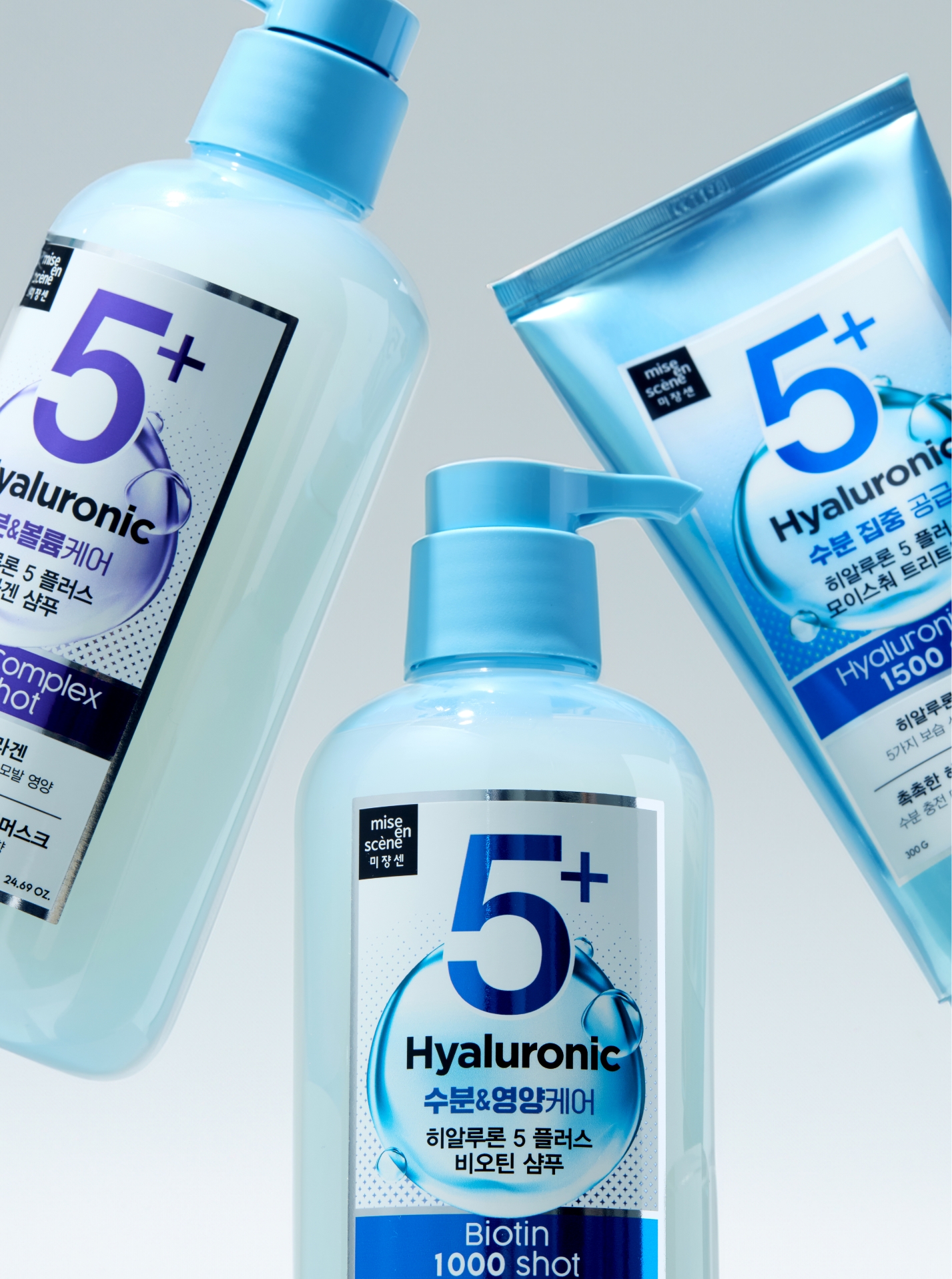 Mise en scène Hyaluronic 5+ Shampoo & Treatment 미쟝센 히알루론 5 플러스 샴푸, 트리트먼트 24_122_01_00