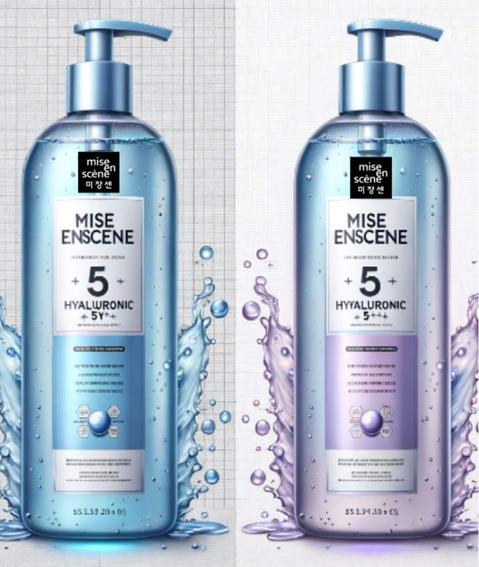 Mise en scène Hyaluronic 5+ Shampoo & Treatment 미쟝센 히알루론 5 플러스 샴푸, 트리트먼트 24_122_01_01