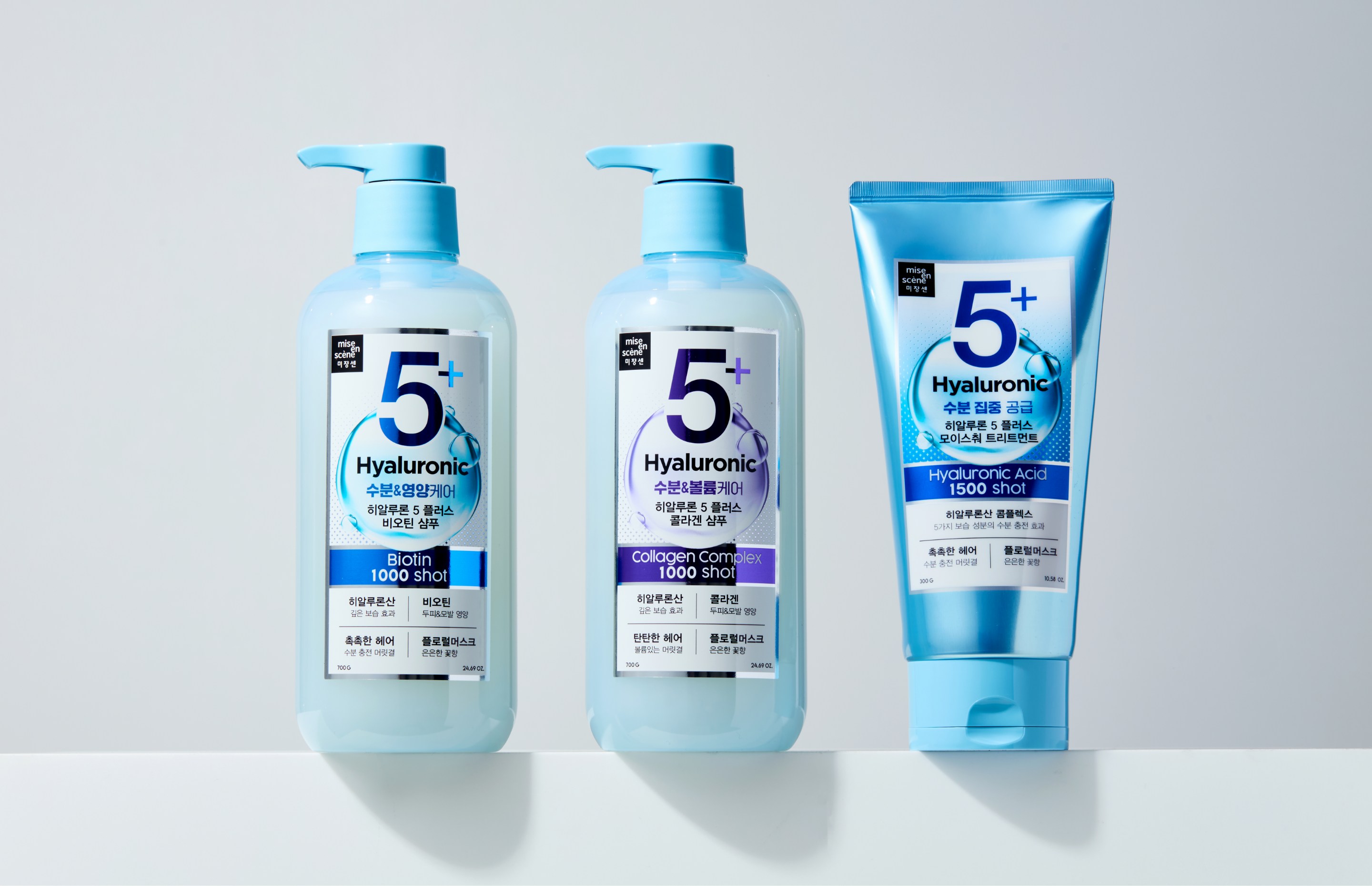 Mise en scène Hyaluronic 5+ Shampoo & Treatment 미쟝센 히알루론 5 플러스 샴푸, 트리트먼트 24_122_01_06