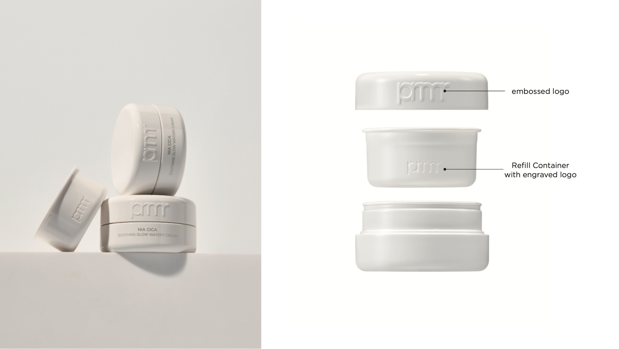 프리메라 신제품 나이아시카 워터리 크림, 쿠션 PRMR NIA CICA Watery Cream and Cushion Package Design 25_07_03